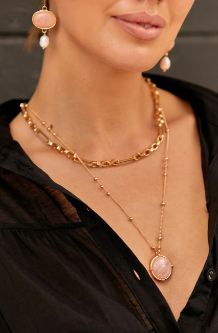 Single layered stone necklace deals